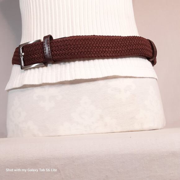 Woven Bungee Belt Mens XXL Mocha Brown - Picture 1 of 9